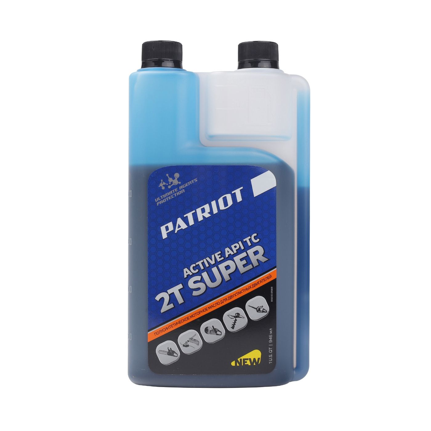 Масло 2-х тактное полусинтетическое дозаторное PATRIOT Super Active