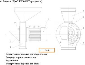 Зернодробилка "Дон" КБЭ-180Т (2,5 кВт)