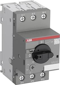 Автомат защиты электродвигателей ABB MS116-6.3 50kA (регулир. 4.0A-6.3A) 1SAM250000R1009