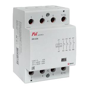Контактор модульный КМ 63А 4NC 230VAC (3 мод.) AVERES | km-av-3-63-04-230V | EKF