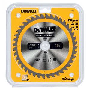 Пильный диск DEWALT DT1945, CONSTRUCT, (190 x 30 мм, 40 ATB)