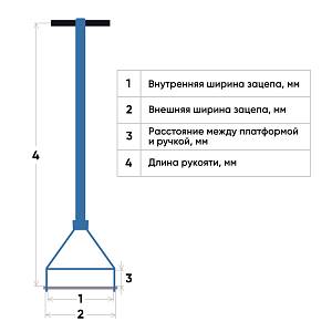 Ручка к роликовой платформе поворотной и подкатной на 6 т, 8 т, 12 т