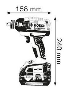 Гайковерт ударный Bosch GDX 18 V-EC 18Вт аккум. патрон:быстрозажимной
