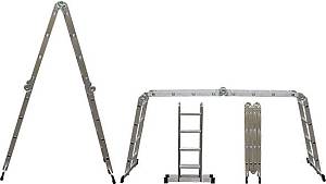 Лестница-трансформер алюминиевая, 4 секции х 5 ступеней, вес 14,4 кг FIT