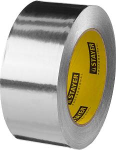 STAYER ProTape 50 мм, 50 м, до 120 °С, самоклеящаяся алюминиевая лента, Professional (12268-50-50)